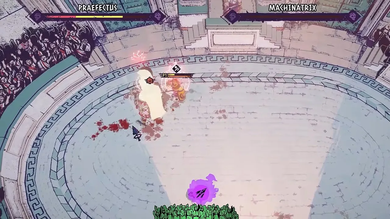 Chained Beasts best build Hulking Bear fighting in the Senate with an empty Machinatrix health bar