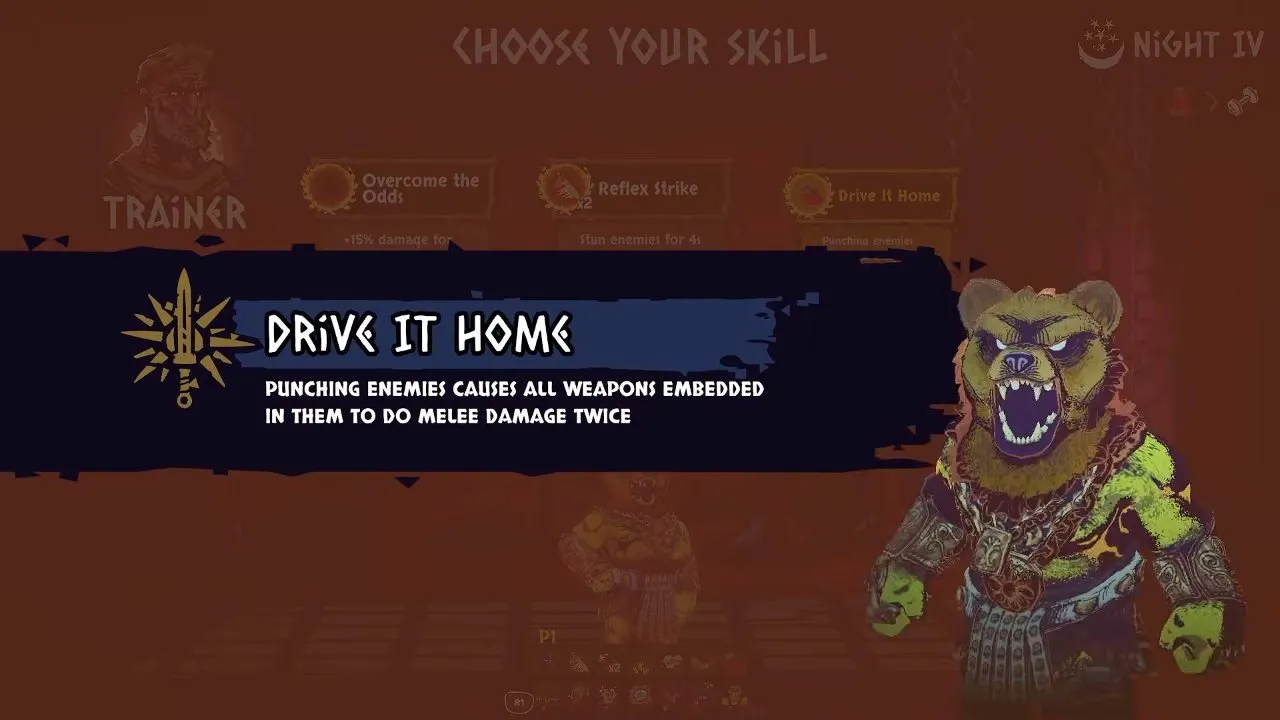 Chained Beasts best build learned Drive It Home effect stating that punching triggers embedded weapons to do melee damage twice